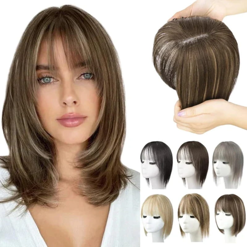 💥 Natural hairpieces for women with fringe💥