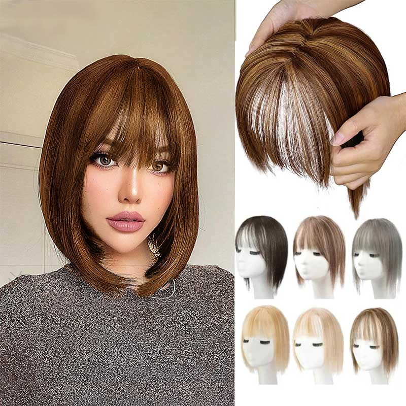 💥 Natural hairpieces for women with fringe💥