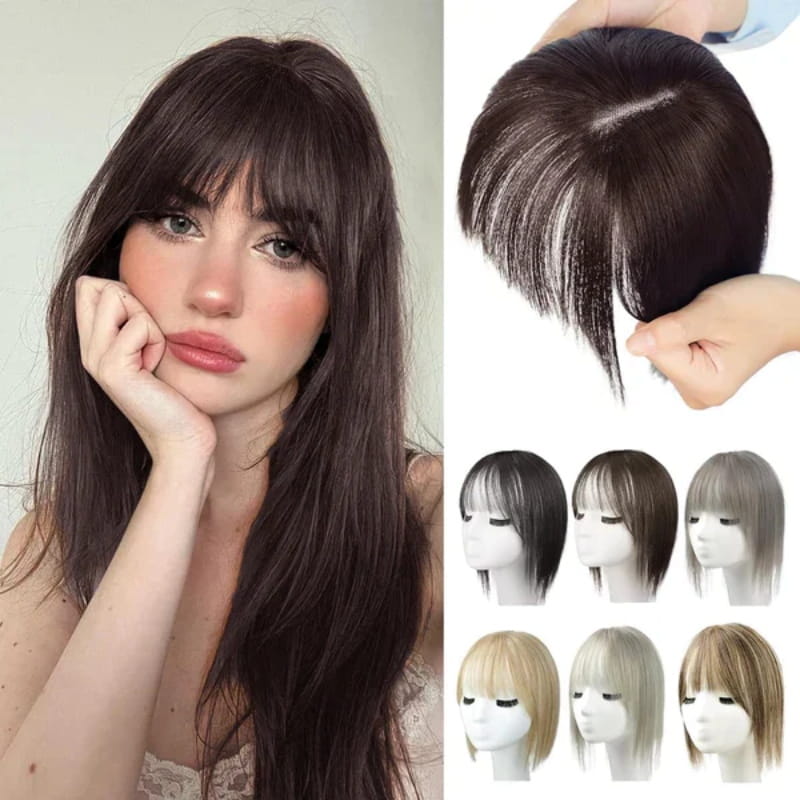 💥 Natural hairpieces for women with fringe💥