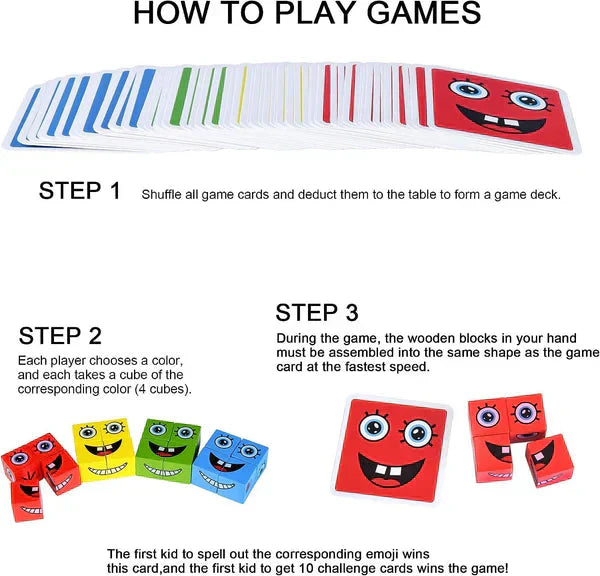 ✨ 5D Puzzle Educational Faces Changing Game - Interactive Family Activity with Rotating Expressions for Creative Learning 👨‍👩‍👧‍👦🔁