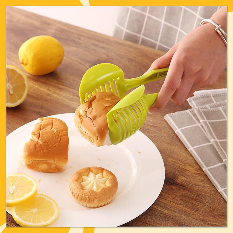 🍋50% OFF NOW! Creative Kitchen Slice Cutting Tool, Food‑Grade Aluminum Alloy Hand‑Held Slicer, Quick Slicing Holder for Lemon, Tomato, Onion & Soft Fruits Vegetables