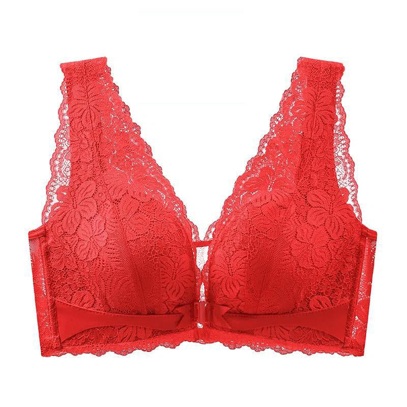 🔥New Hot Selling❤️‍🔥Lace Open Button Closure Anti-Sagging Breathable Bra
