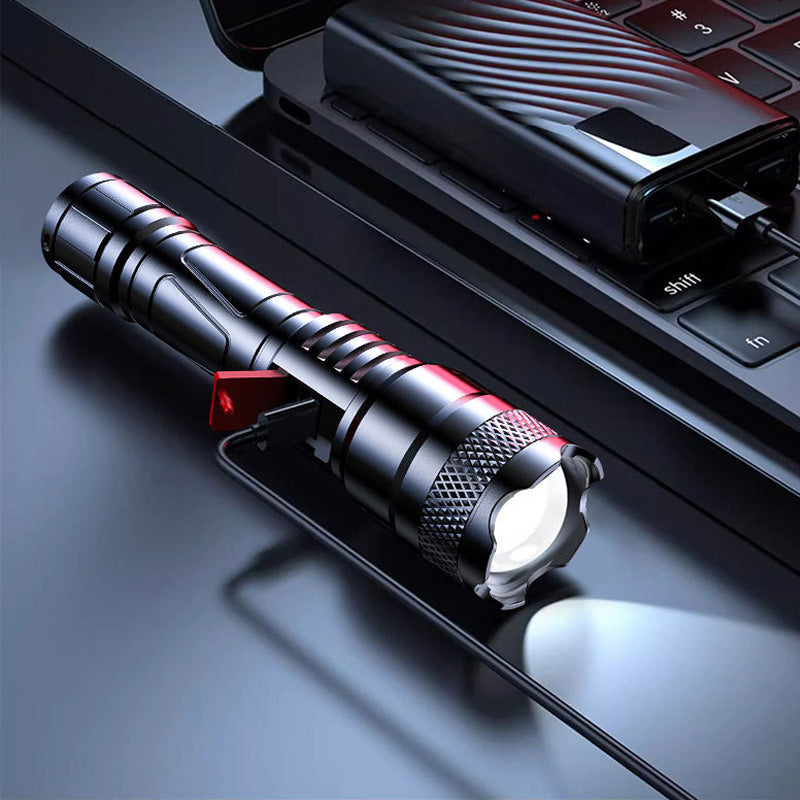 🔥50% OFF | LED Strong Light Retractable Flashlight - Ultra-Bright & Compact 🎇 + Free USB Charging Cable