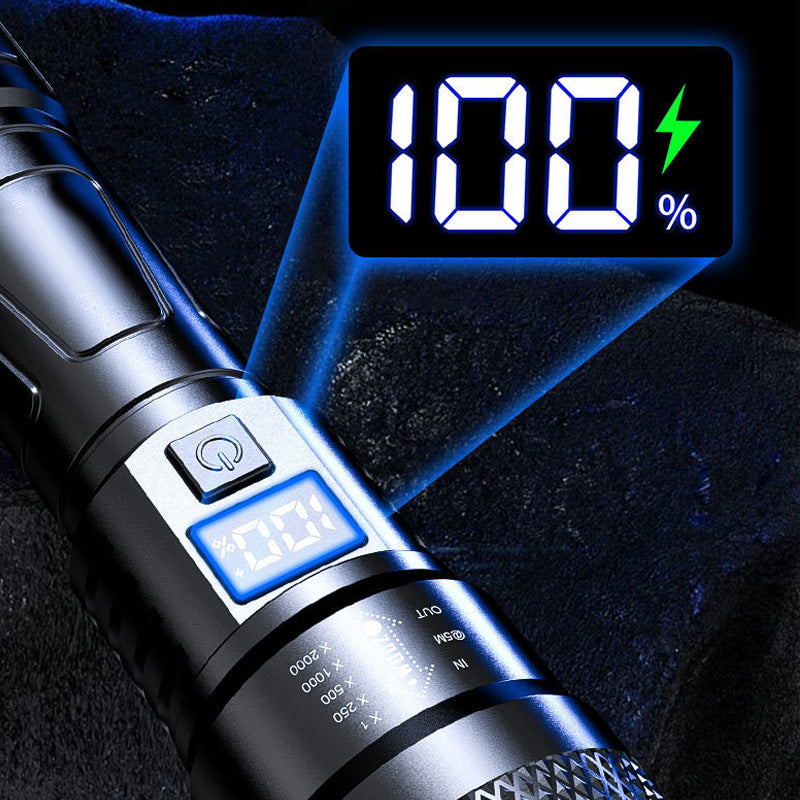 🔥50% OFF | LED Strong Light Retractable Flashlight - Ultra-Bright & Compact 🎇 + Free USB Charging Cable