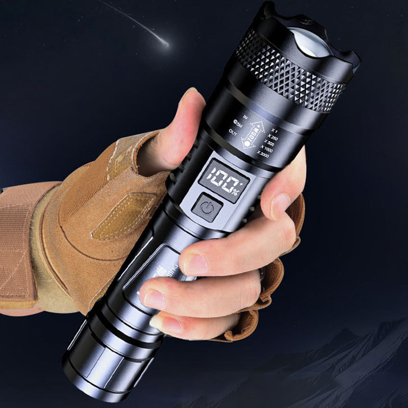 🔥50% OFF | LED Strong Light Retractable Flashlight - Ultra-Bright & Compact 🎇 + Free USB Charging Cable
