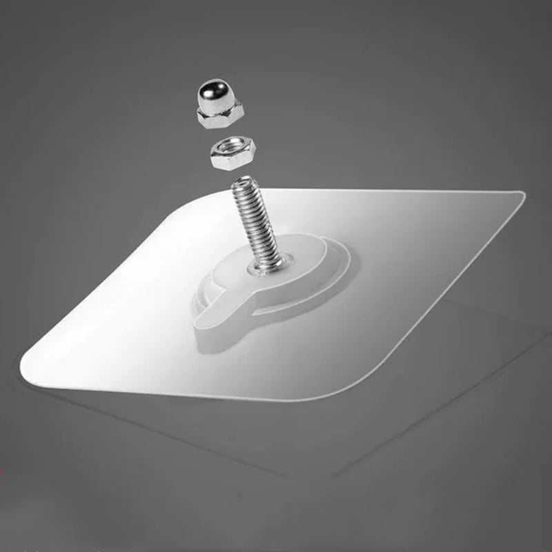 ✨BUY 16 Get 16 Free 32-Piece No-Drill Screw Stickers, Strong Adhesive No-Nail, No Drilling Required Adhesive Wall Hooks Wall Mount Screw Hooks Picture Hangers Without Nails for Hanging 2.25 * 2.25 * 0.4 Inch for Kitchen, Bathroom, Home