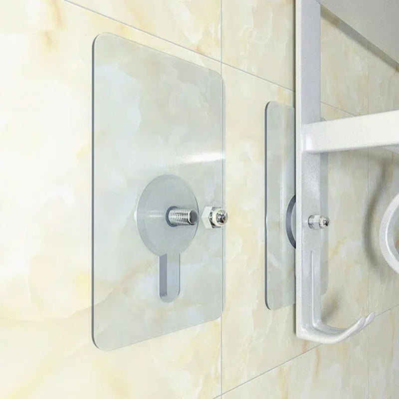 ✨BUY 16 Get 16 Free 32-Piece No-Drill Screw Stickers, Strong Adhesive No-Nail, No Drilling Required Adhesive Wall Hooks Wall Mount Screw Hooks Picture Hangers Without Nails for Hanging 2.25 * 2.25 * 0.4 Inch for Kitchen, Bathroom, Home