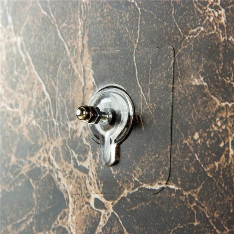 ✨BUY 16 Get 16 Free 32-Piece No-Drill Screw Stickers, Strong Adhesive No-Nail, No Drilling Required Adhesive Wall Hooks Wall Mount Screw Hooks Picture Hangers Without Nails for Hanging 2.25 * 2.25 * 0.4 Inch for Kitchen, Bathroom, Home