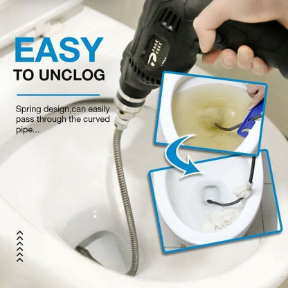 🔥HOT SALE🔥Electric Drain Dredging Spring - Professional Auger Cable for Unclogging Sinks, Bathtubs & Sewer Pipes