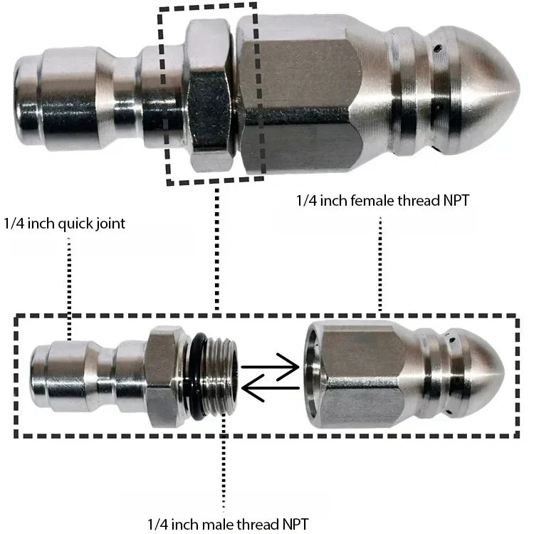 💝50% OFF💝Powerful Pipe Cleaning and Unclogging Nozzle💥