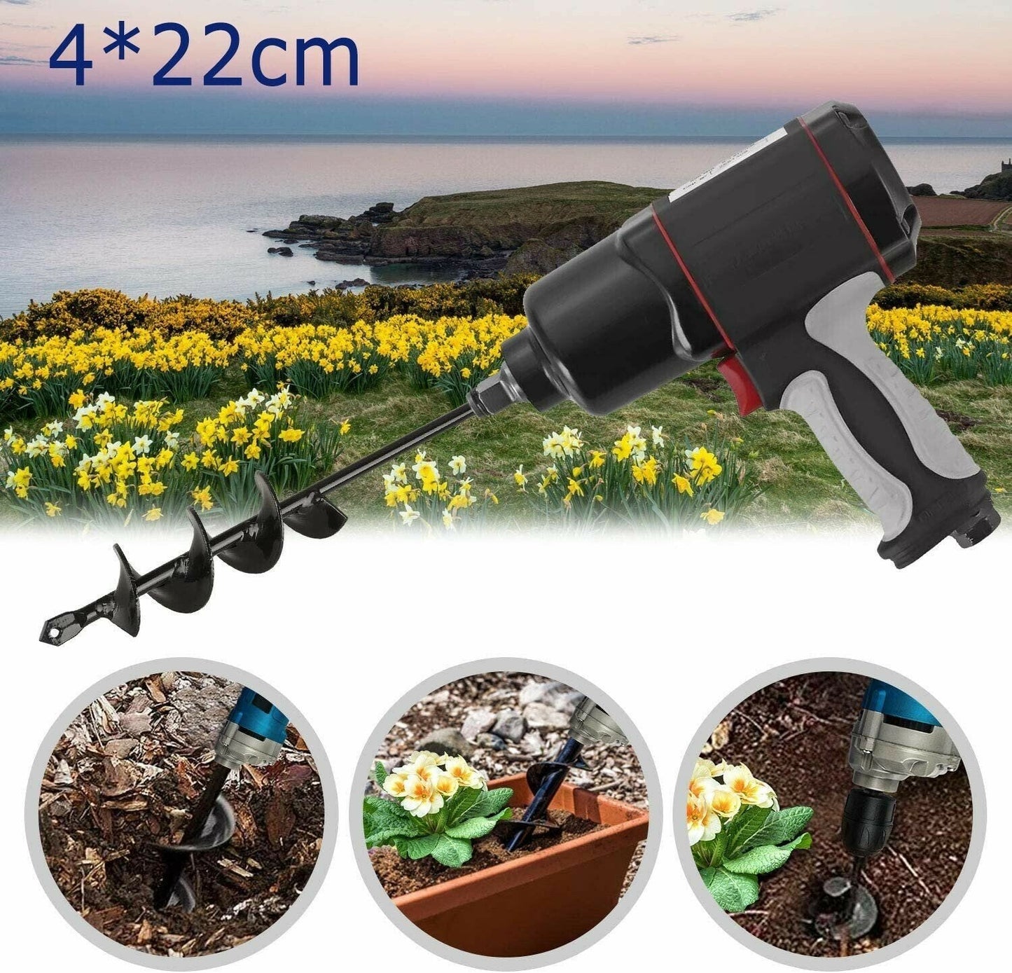 Easy Gardening Auger Spiral Drill Bit🌱