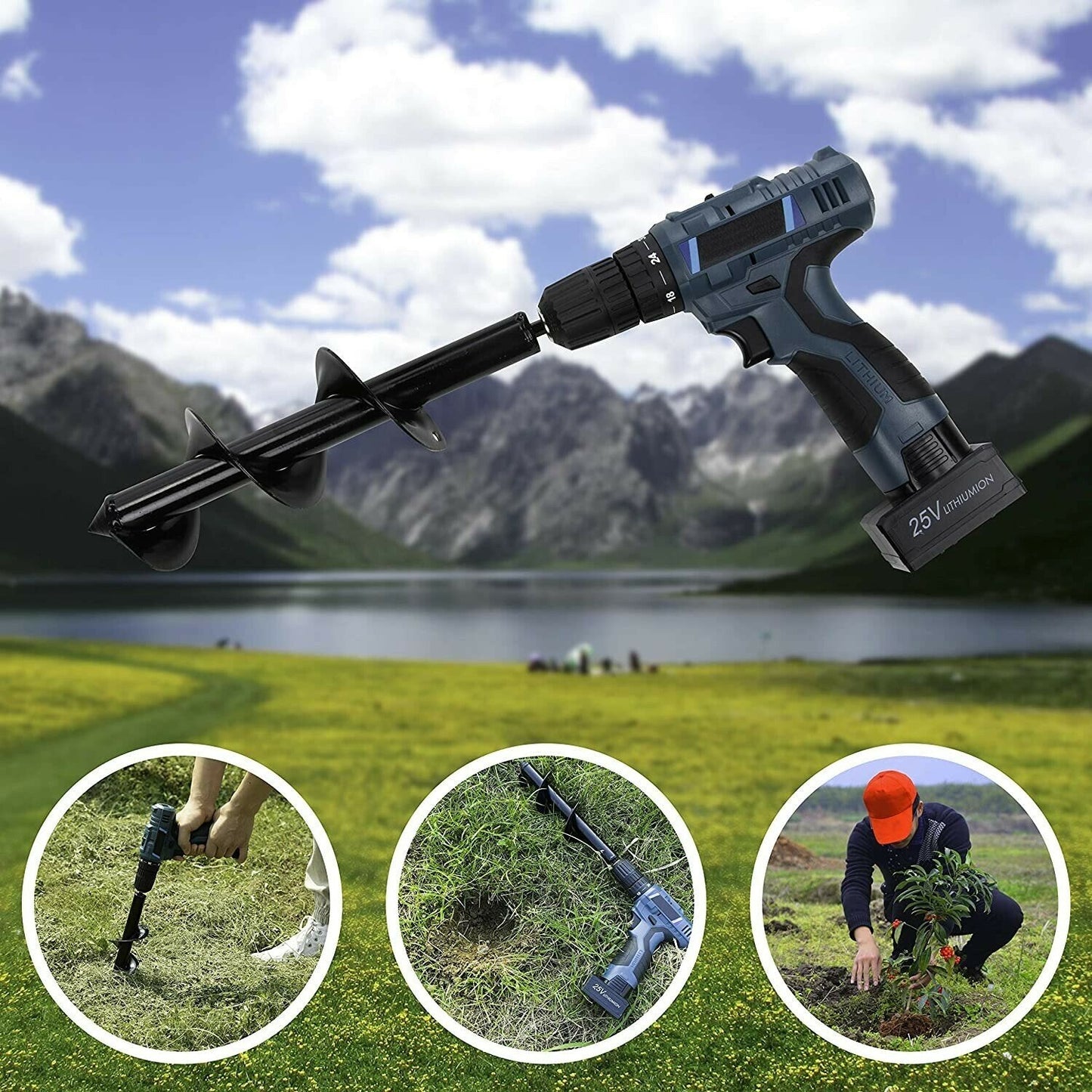 Easy Gardening Auger Spiral Drill Bit🌱