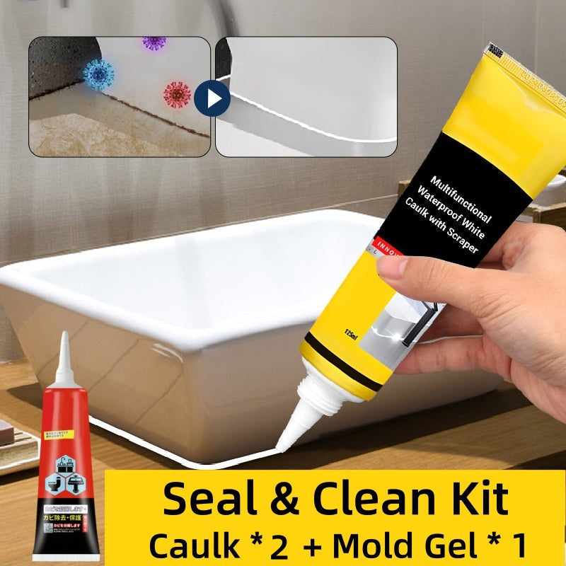 ✨Buy 2 Get 1 Free✨Multifunctional Waterproof White Caulk with Scraper