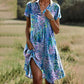 🥰2026 Hot Sale 50% OFF🥰Women's Stylish Printed Casual V-Neck Dress🌸 Effortless Summer Chic ☀️
