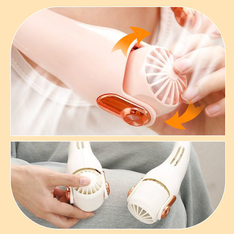 Adjustable rotating neck fan heads