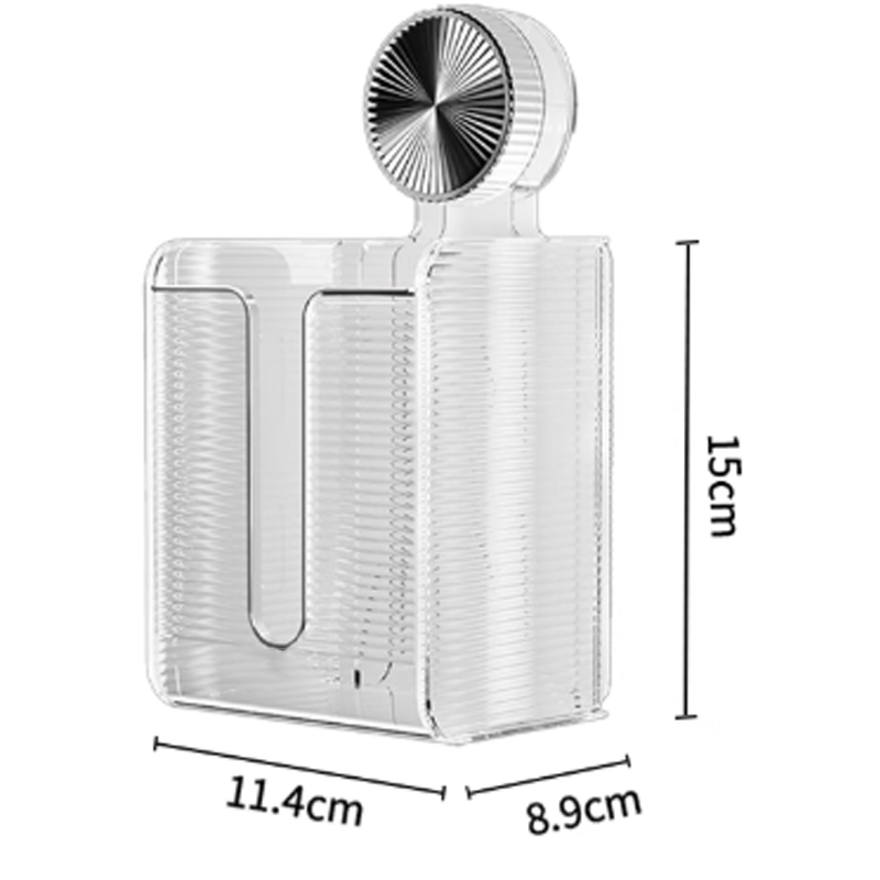🔥Wall Mounted Suction Cup Transparent Tissue Organizer