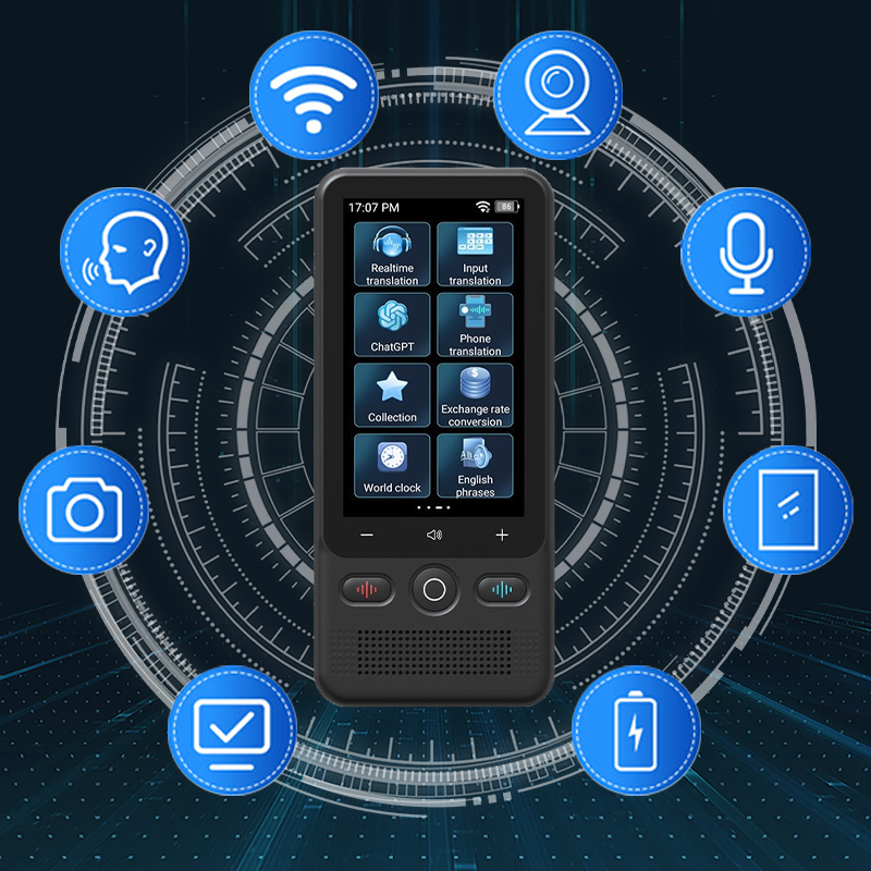 🗣️50K+ SOLD!🌐Al Language Translator Device | No Additional Charges l Translation Does Not Require a Signal Source | Translate 138+Languages with WiFi | Translation Multi-Language Touchscreen Real-Time Translaton
