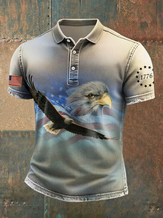 Men's Independence Day denim print T-shirt