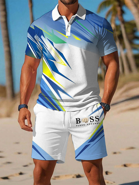 Men's Casual Business Short Sleeve Shirt Suit