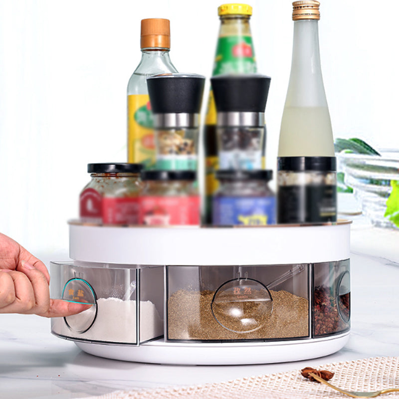 360° Rotating Double-Layer Spice Organizer