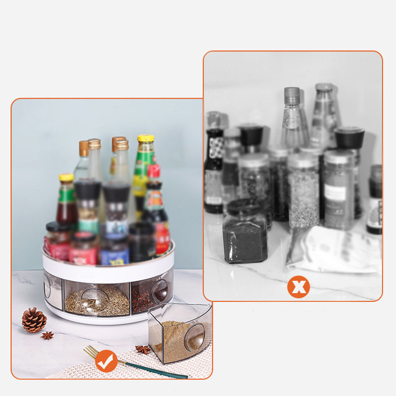 360° Rotating Double-Layer Spice Organizer