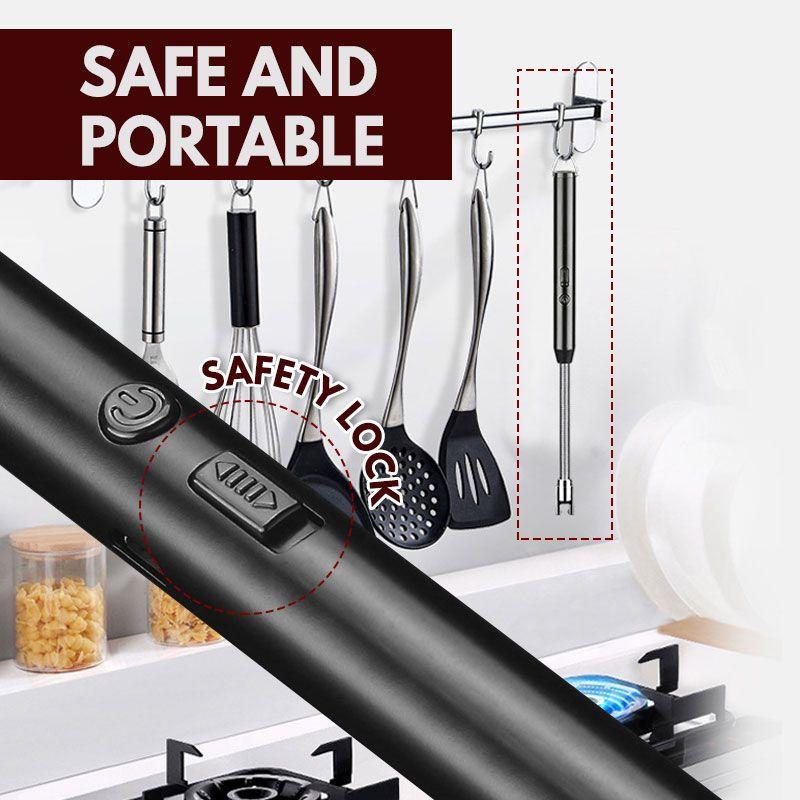 Electric Windproof Lighter with Safety Lock