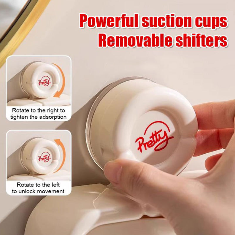 Wall-Mounted Soap Dish with Suction Cup & Flip-Top Lid