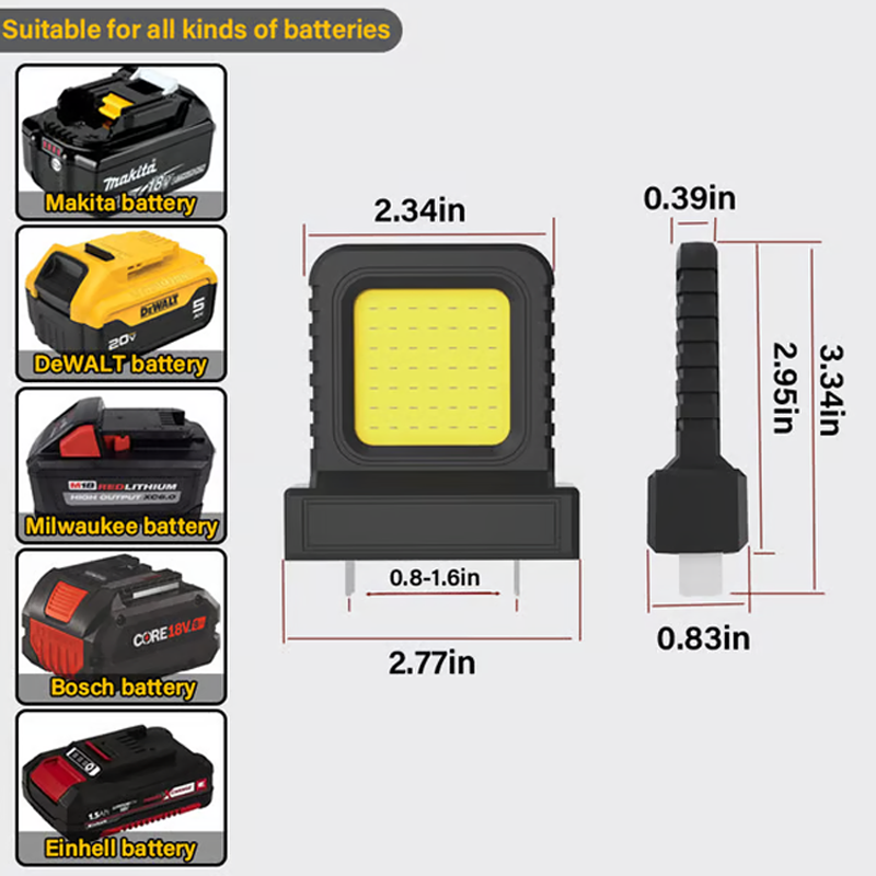 💥Adjustable LED Light for Lithium Battery Tools