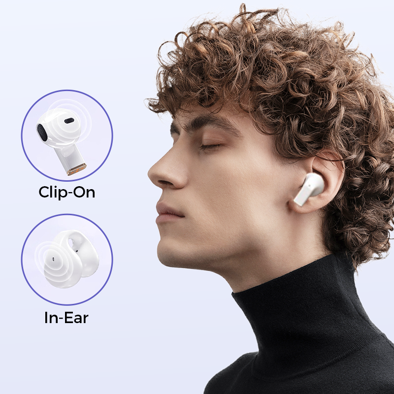 Clip On-ear & In-ear Wear Dual-purpose Bluetooth Earbuds