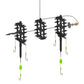 Carp Fishing Hooks Kit with Linked Square Bait Holders