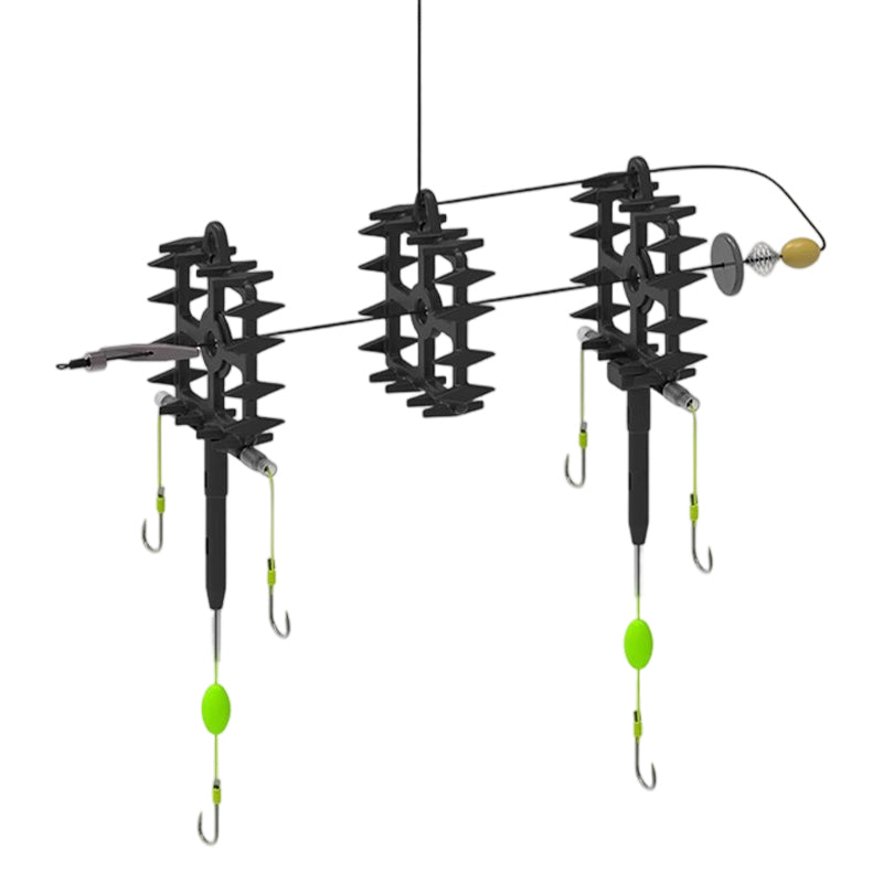 Carp Fishing Hooks Kit with Linked Square Bait Holders