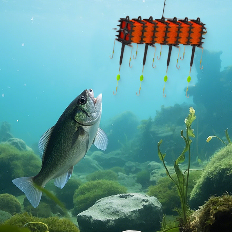 Carp Fishing Hooks Kit with Linked Square Bait Holders