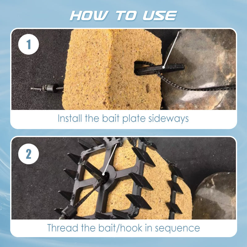 Carp Fishing Hooks Kit with Linked Square Bait Holders