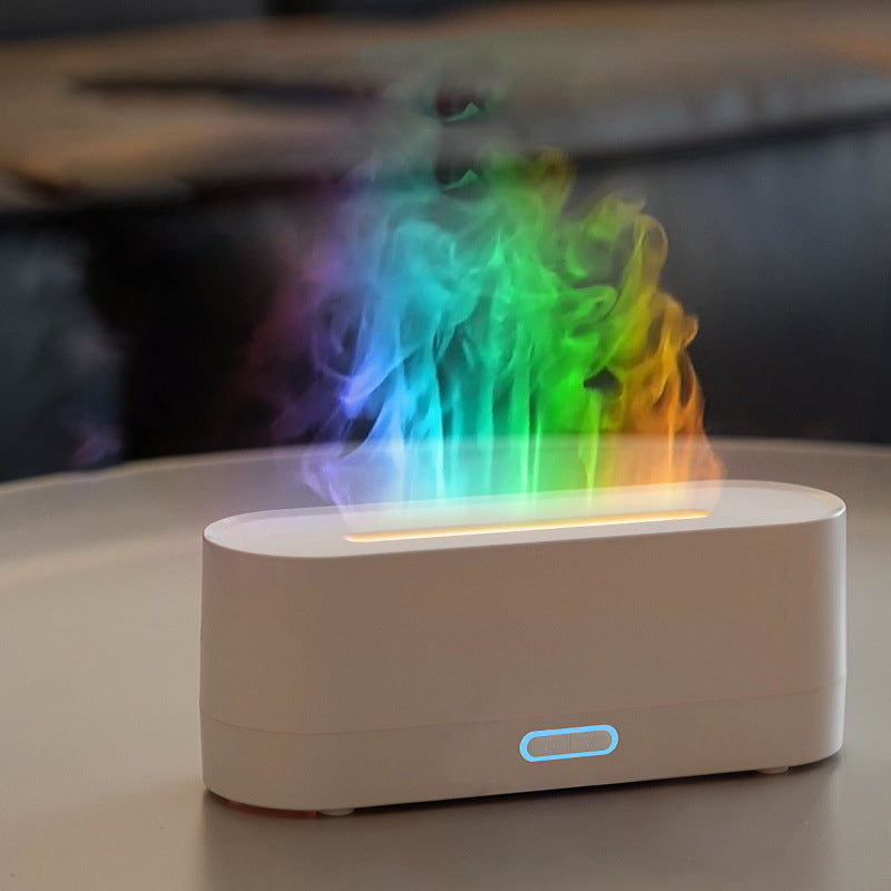 Desktop Colorful Simulated Flame Aromatherapy Diffuser