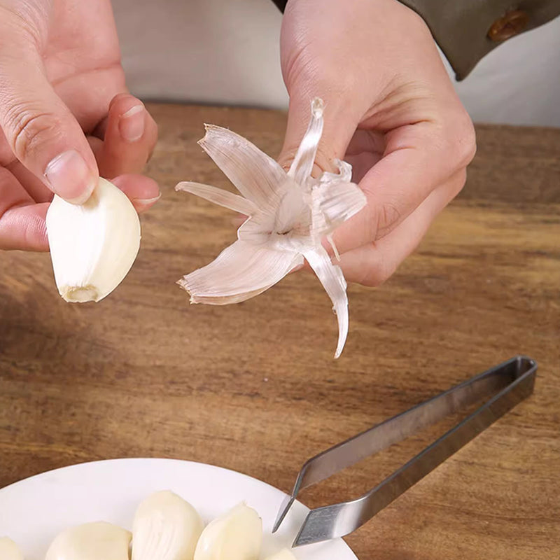 [Creative Gift] High-Quality 304 Stainless Steel Garlic Peeling Clips for the Kitchen