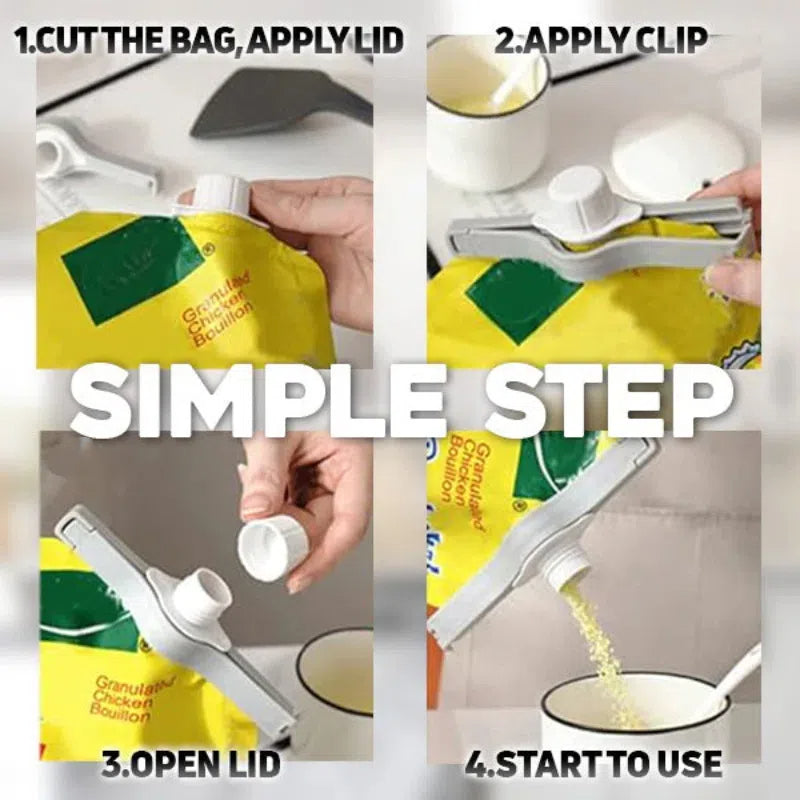 ✨Buy 2 get 8 free🔥Bag Sealing Clip with Pour Spout