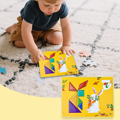 🧩 Magnetic Travel Tangram Puzzle for Kids – Fun, Educational & Portable ✨