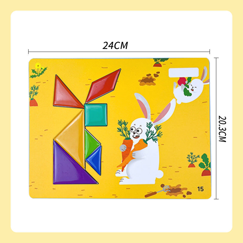 🧩 Magnetic Travel Tangram Puzzle for Kids – Fun, Educational & Portable ✨