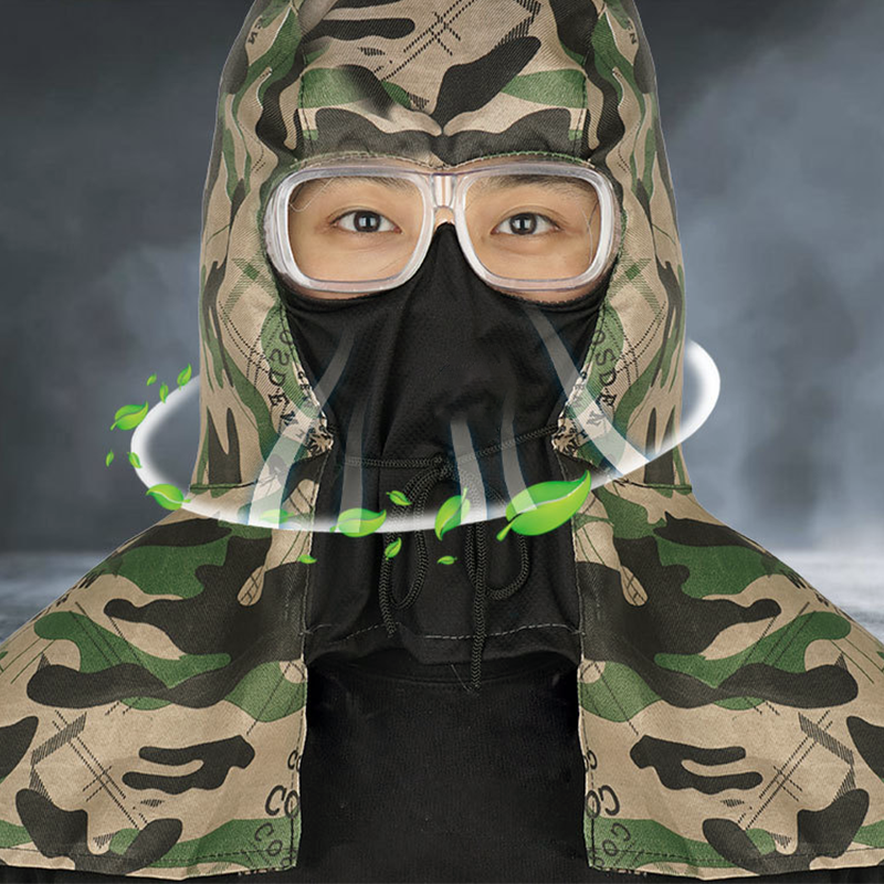 Multi-Purpose Outdoor Dustproof Poncho with Hood, Face Mask & Anti-Fog Goggles