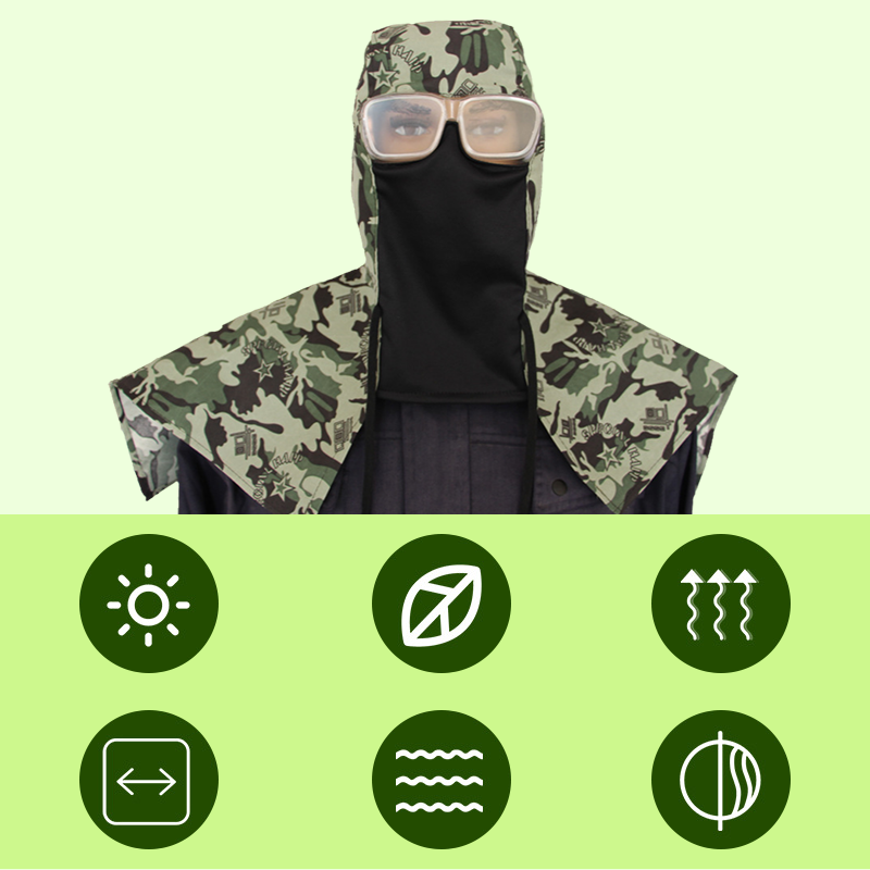 Multi-Purpose Outdoor Dustproof Poncho with Hood, Face Mask & Anti-Fog Goggles