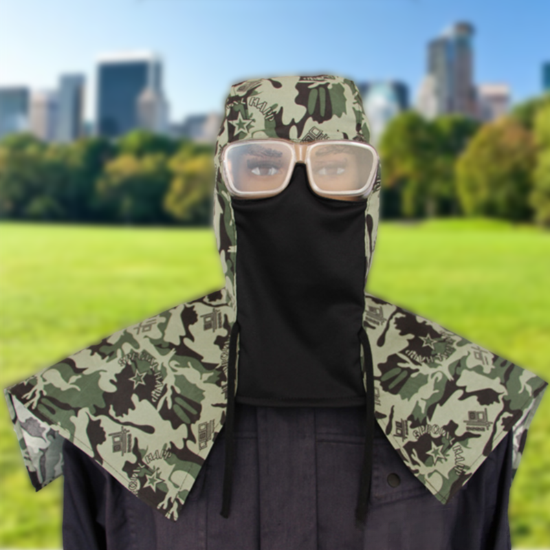 Multi-Purpose Outdoor Dustproof Poncho with Hood, Face Mask & Anti-Fog Goggles