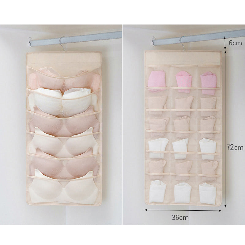 Double-Sided Storage Underwear Hanging Organizer