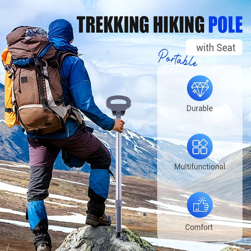 Portable Trekking Hiking Pole with Seat
