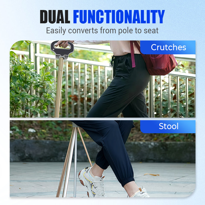 Portable Trekking Hiking Pole with Seat