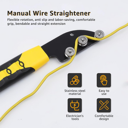 🔥Hot Sale 50% OFF🔥 Handheld Wire Straightener – Smooth-Rolling Rollers, Helps Straighten Cable & Wire, Sturdy Hand Tool 🔧