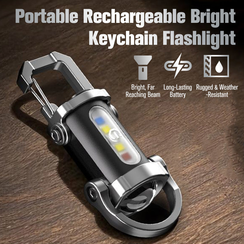 🔥Portable Rechargeable Bright Keychain Flashlight