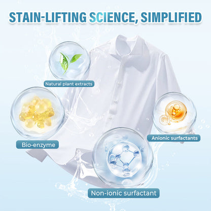 👕✨ Powerful Stain Remover for Clothes - Erases Grease, Wine, Ink Stains in Seconds, Gentle on Fabrics 🧴🔥