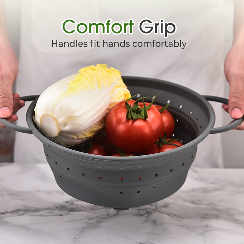 Silicone Foldable Draining Basket