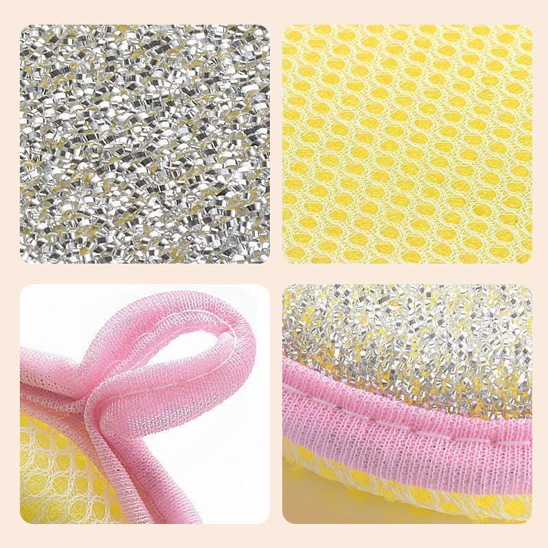 Double-Sided Round Dishwashing Sponge