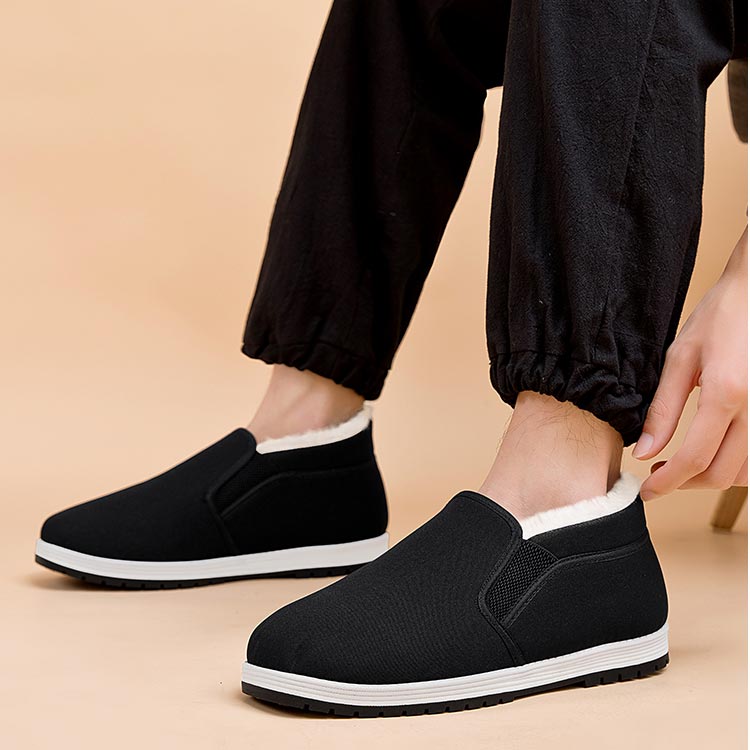 Men's Super Warm Faux Fur Lined Anti-slip Cotton Shoes